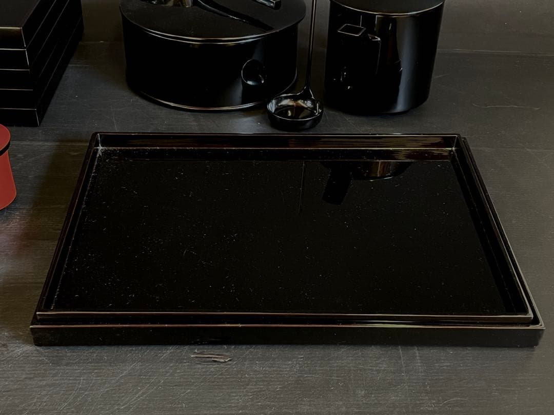 母」 利休好 輪島塗 懐石具揃 懐石家具 懐石道具 五人前 木製（109あ③