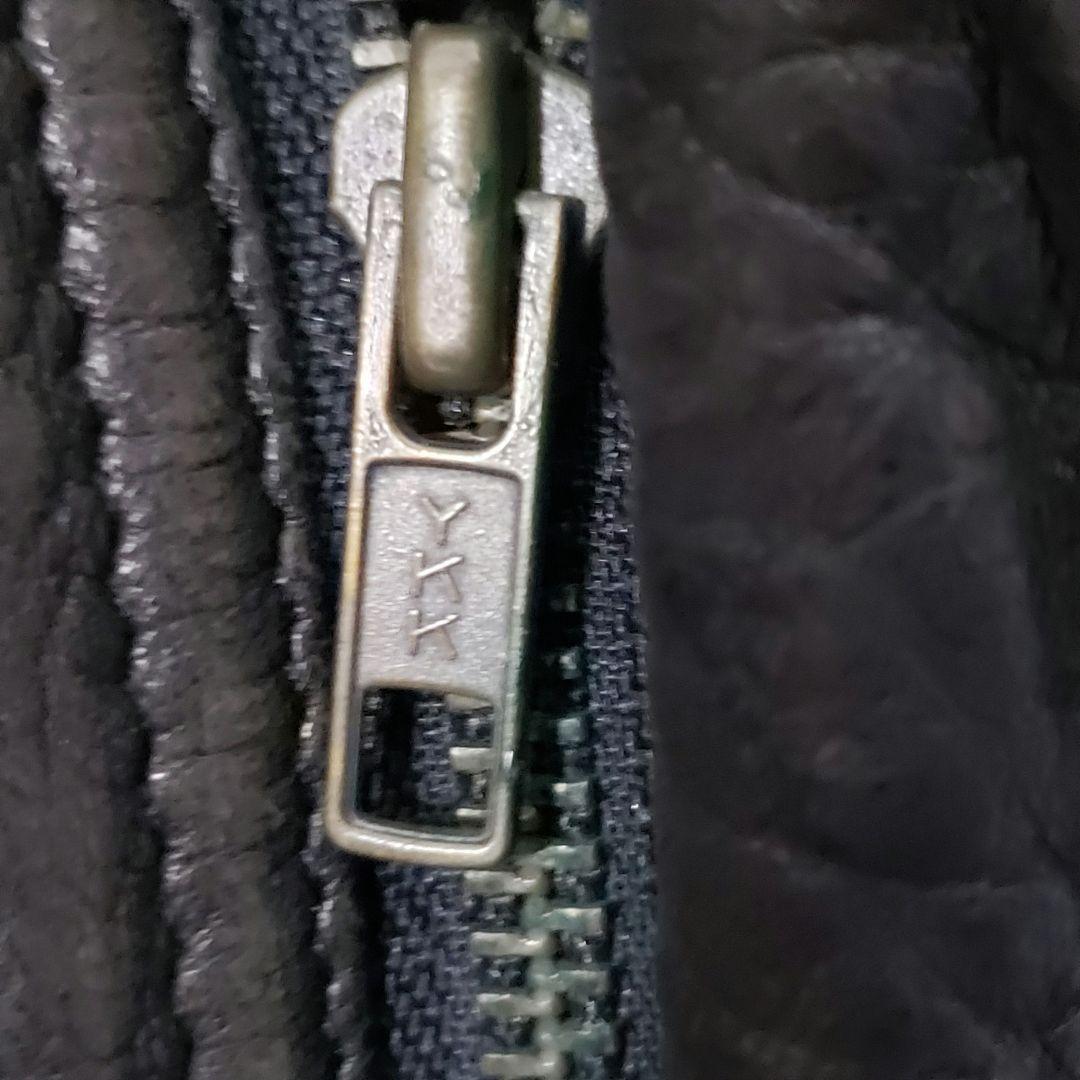 羊シボ革 短丈 A-2 G-1モチーフ シングルライダース黒 襟ボア取外可 LL