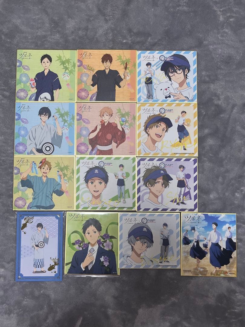 ツルネ カラオケの鉄人 コラボ 藤原愁 色紙、コースター、ポストカード