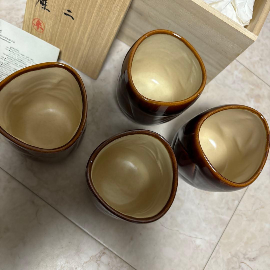 u*6様 大樋焼 湯呑み 十代大樋長左衛門（年雄）作