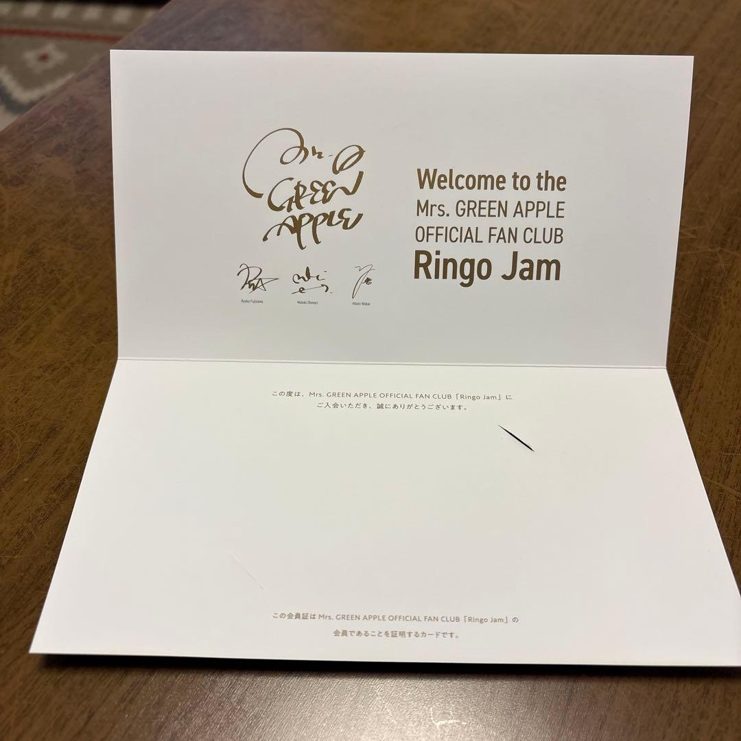 ミセス グリーンアップル 入会特典 フォトカード ピンバッジ ミセス