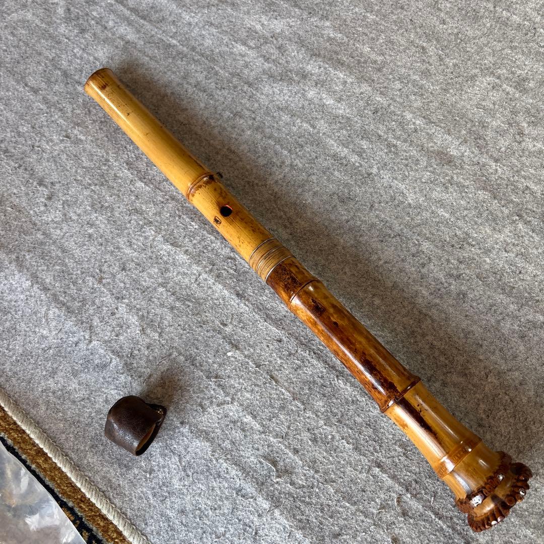 254尺八 ⭐️一尺九寸管 歌口金巻き真山銘ニ印 - メルカリ