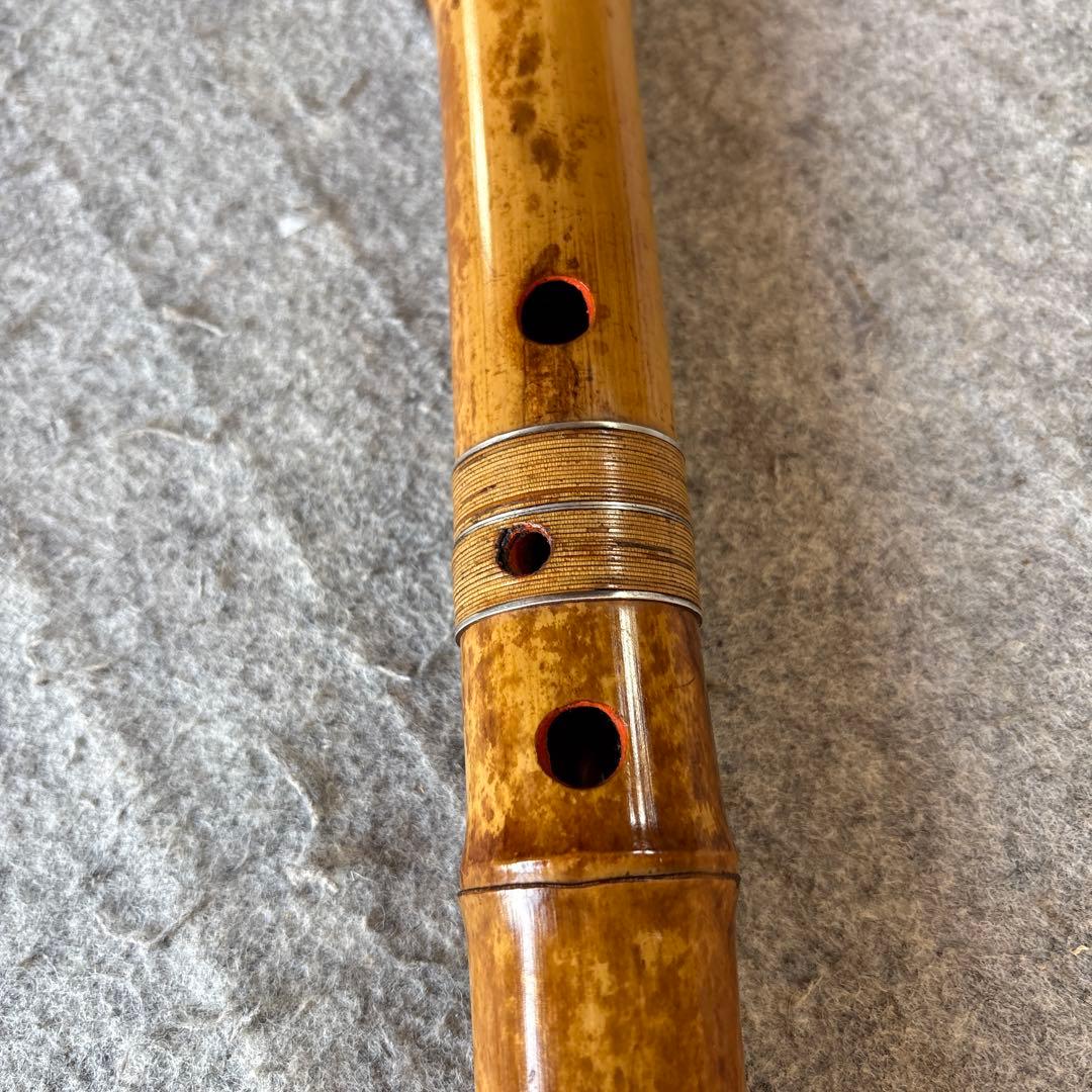 254尺八 ⭐️一尺九寸管 歌口金巻き真山銘ニ印 - メルカリ