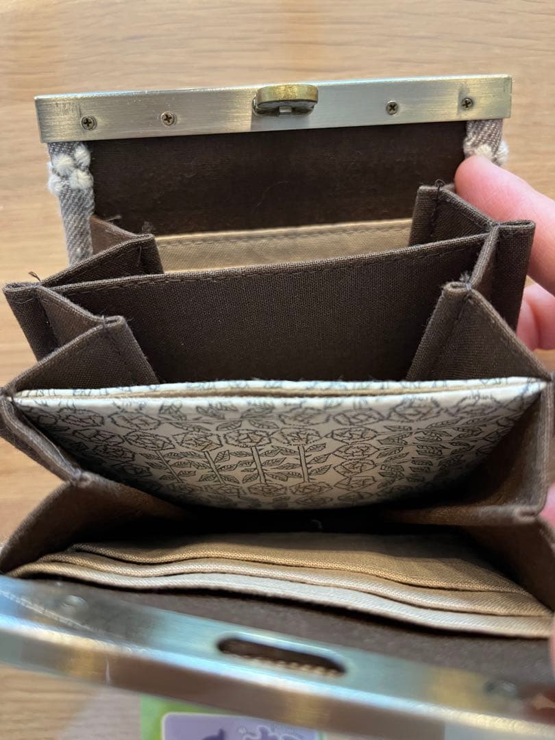 財布 ハンドメイド ミナペルホネン 北欧 がま口 美品 レディース