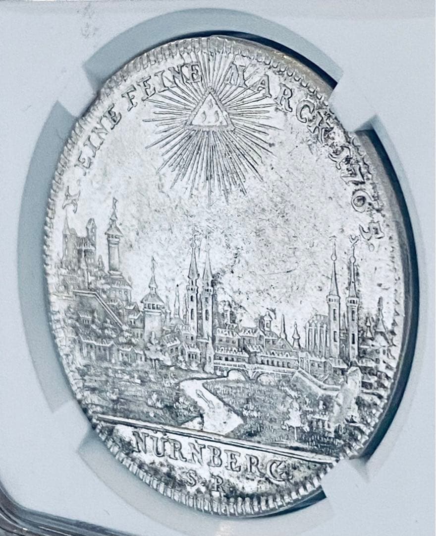1765年 ニュルンベルク 都市景観ターラー銀貨 NGC UNC DETAILS - メルカリ