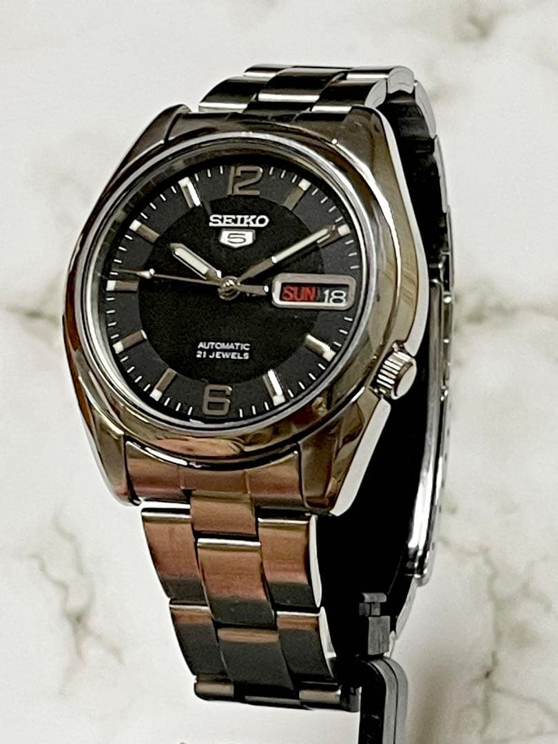 2015年10月製 セイコー5 オートマチック デイデイト　裏スケ　7S26