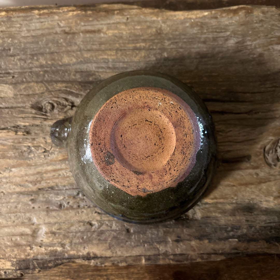 古い平清水片口 酒器 アンティーク 骨董 黒釉 古美術 白洲正子 検:李朝