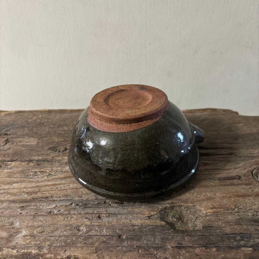 古い平清水片口 酒器 アンティーク 骨董 黒釉 古美術 白洲正子 検:李朝