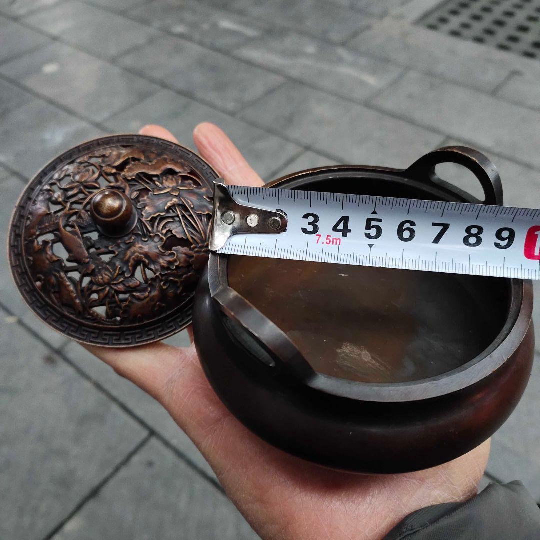 銅製 香炉 宣徳炉 檀香炉 線香炉 挿し香炉 仏具 香道具 工芸品 置物