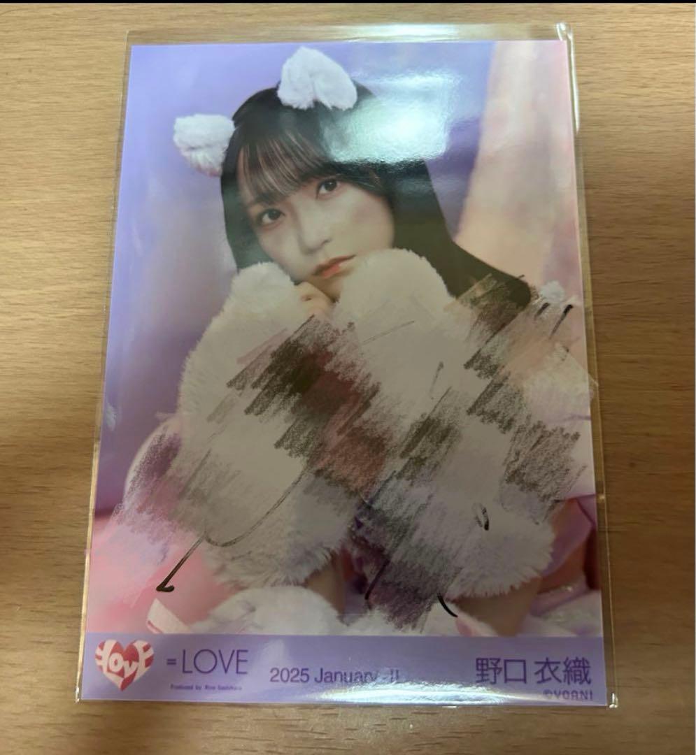 野口衣織 猫衣装 直筆 イコラブ ＝LOVE 野口衣織 7周年コンサート衣装 猫衣装 チュウヒキ