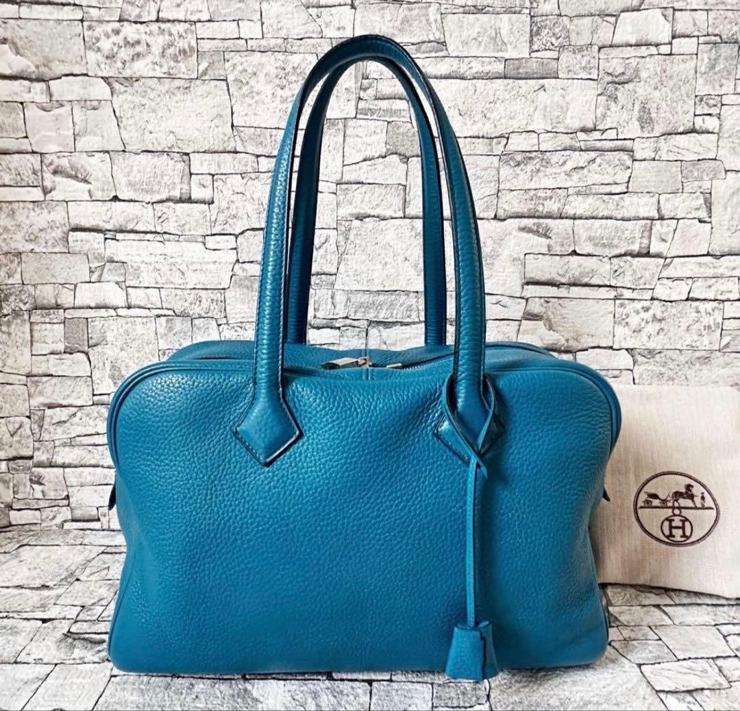 極美品HERMES エルメス ヴィクトリア35 イズミール　ハンドバッ