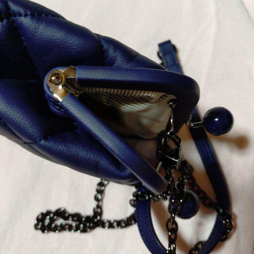 マックスマ−ラPasticcino ネイビー キルティング バッグ