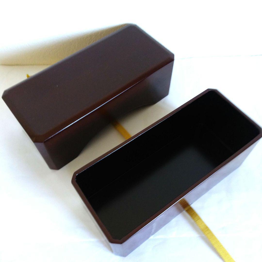 木製　塗　茶色　紐付箱　京塗器美術蒔絵制作販売　岡本塗専堂制