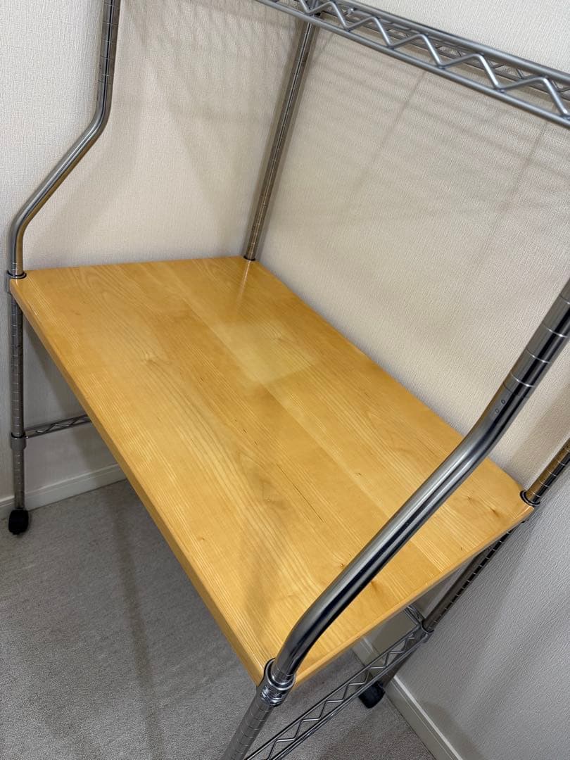 【お値下げ可】Erecta スチール製シェルフ キャスター付きパソコンデスク