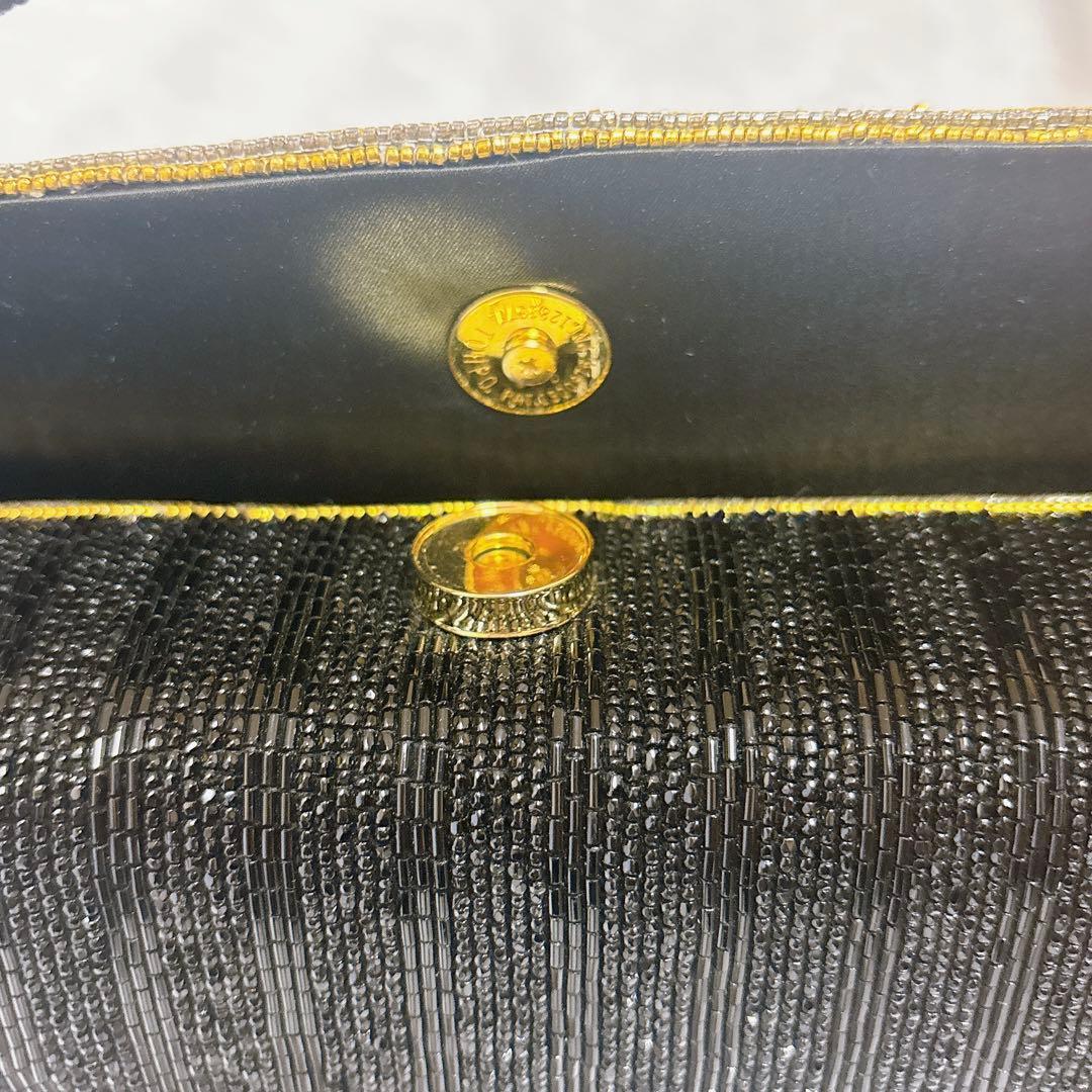 【和服にも】総　ビーズバッグ　ハンドバッグ　フォーマル　結婚式　昭和レトロ