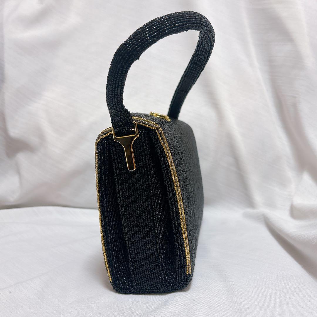 【和服にも】総　ビーズバッグ　ハンドバッグ　フォーマル　結婚式　昭和レトロ