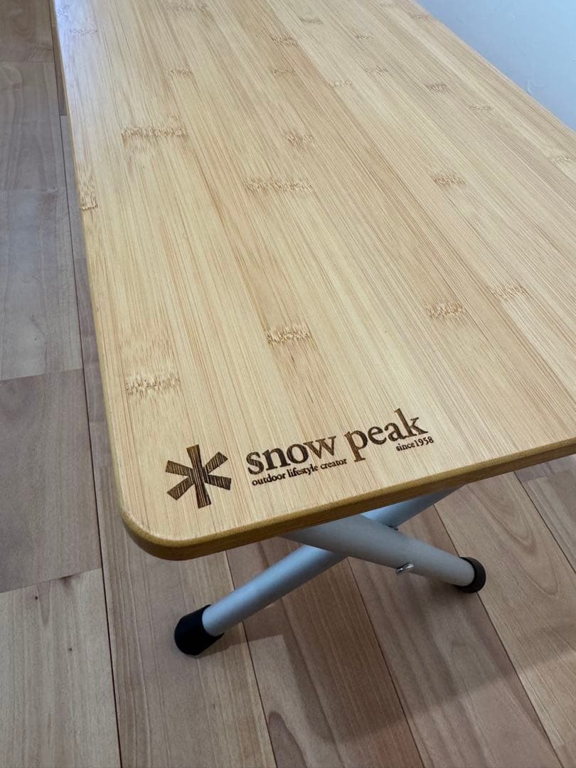 Snow Peak フォールディングシェルフ ロング竹 アウトドアテーブル②