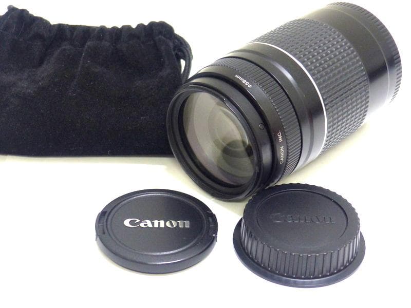 1211】 キャノン EF 75-300mm F4-5.6 III 望遠レンズ フード付き/望遠