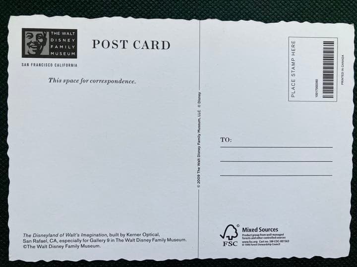 ポストカードセット(ダッフィー、シンデレラ城、ティンカーベル