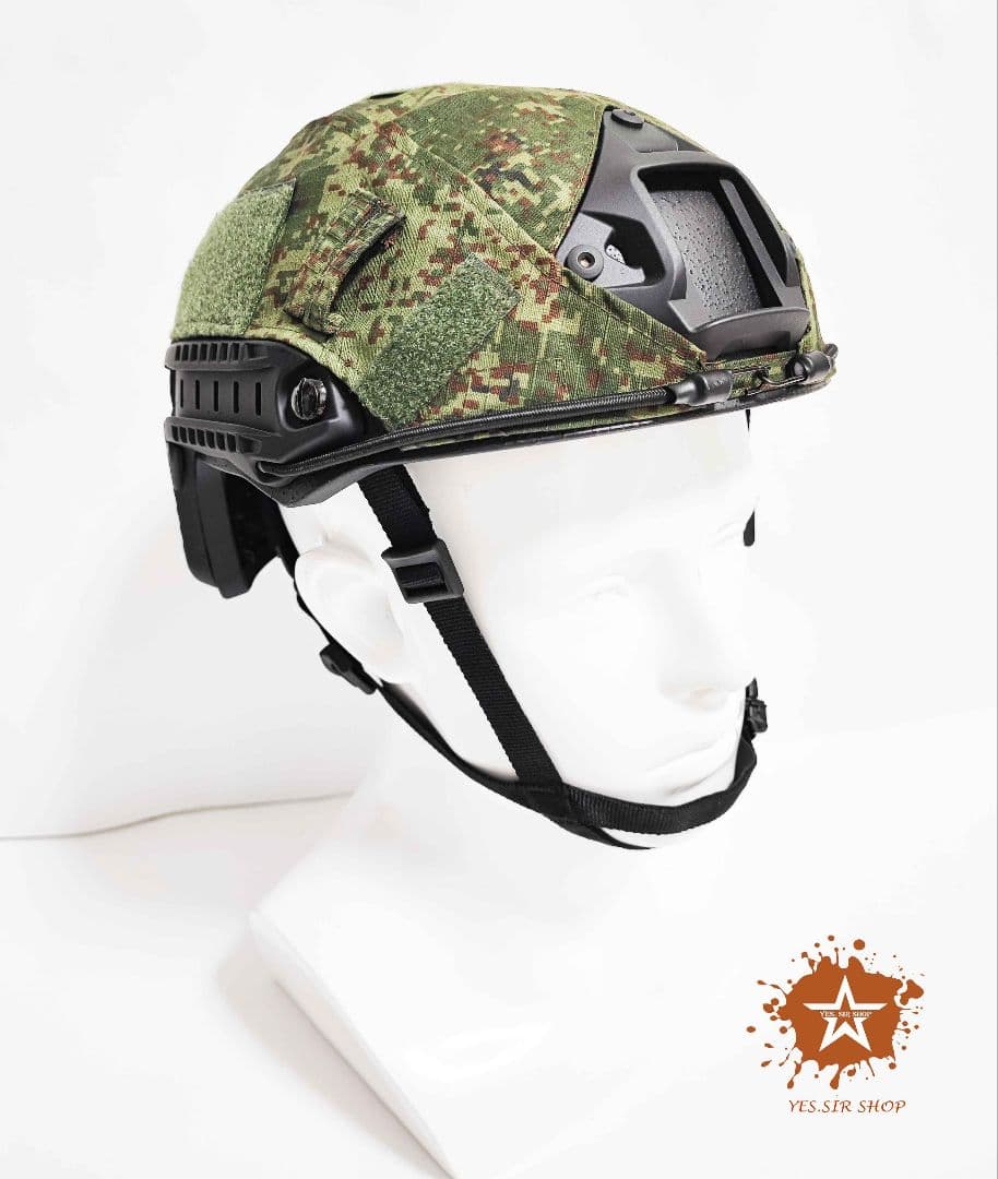 ロシア軍 動員兵 Fast ヘルメット グラスファイバー製 カバー付き BK