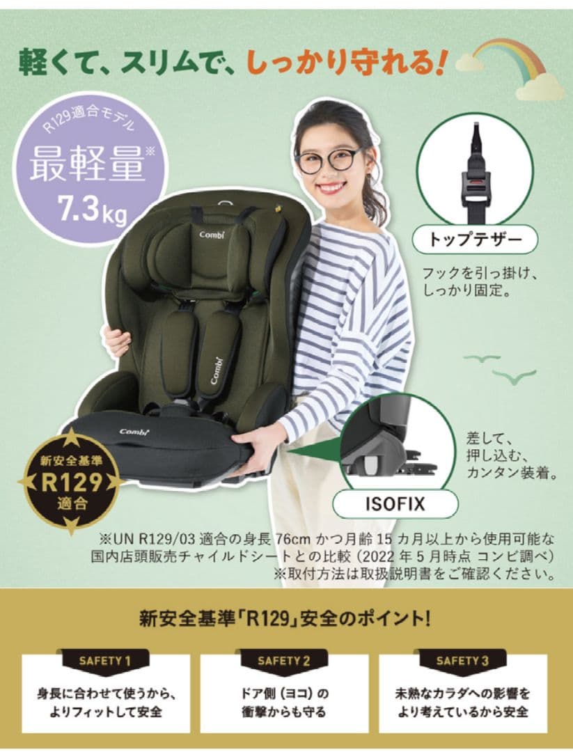 Combi チャイルドシート・ジュニアシート　 ネイビー