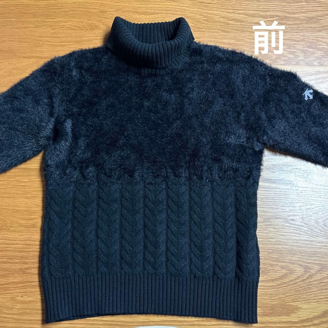 DESCENTE タートルネツクセーターＬ　黒