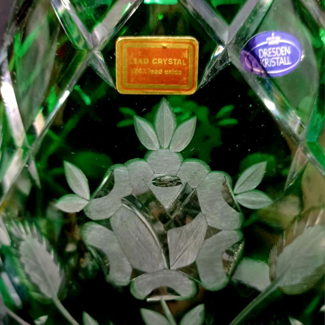 DRESDEN GERMANY ドレスデン クリスタル カット ガラス 花瓶