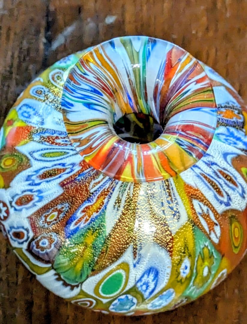 金彩！MURANO ムラーノ ミルフィオリ 花瓶 ベネチアン ガラス - メルカリ