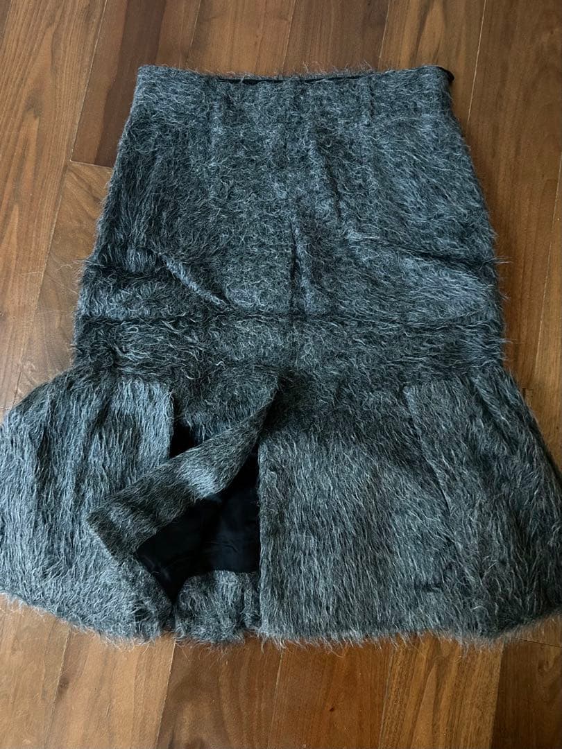 プラダPRADA グレー　アルパカスカート