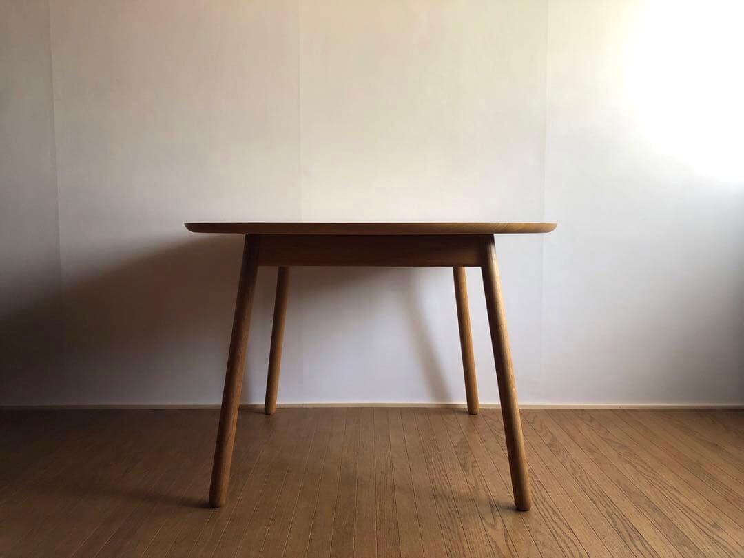 飛騨産業 cobrina コブリナ ダイニングテーブル オーク無垢材 半円 節有