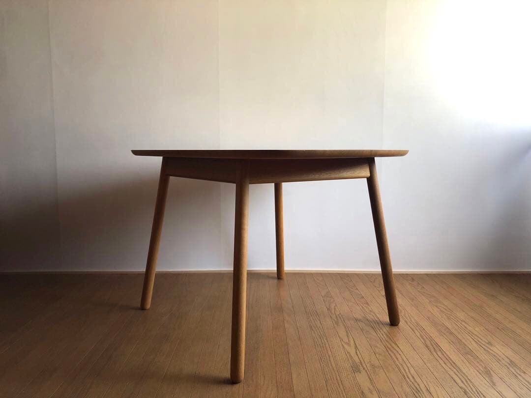 飛騨産業 cobrina コブリナ ダイニングテーブル オーク無垢材 半円 節有