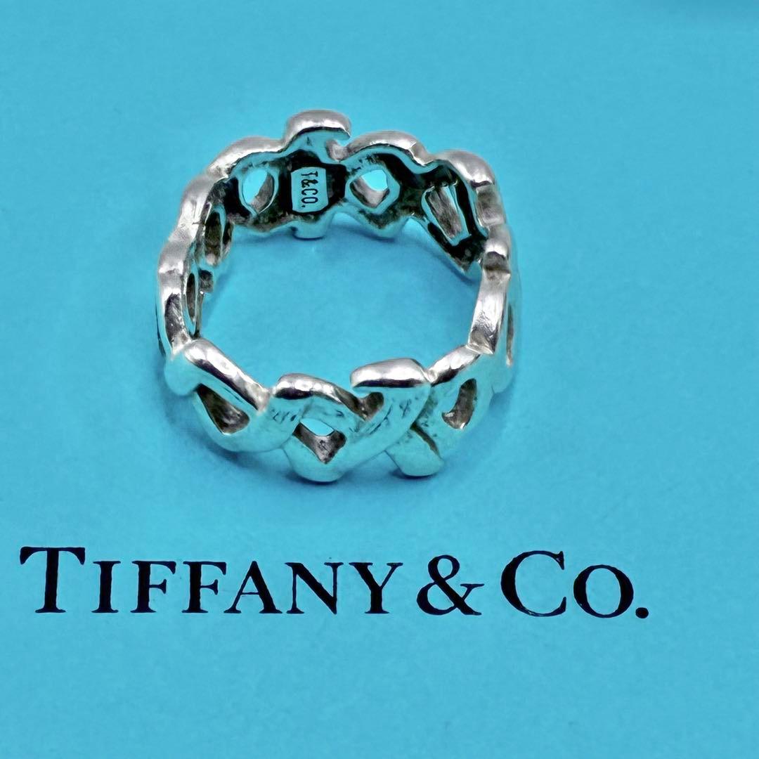 【美品】ティファニー　9号　ラブ&キス　リング　指輪　パロマピカソ　シルバー