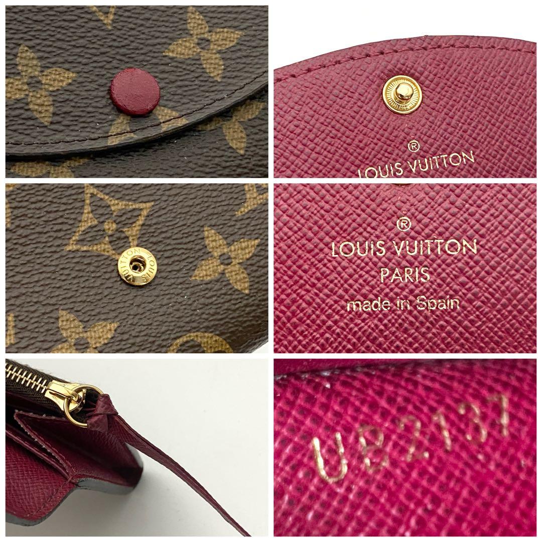 保管品　ルイヴィトン　モノグラム　ロザリ　フューシャ　ミニ財布　ケース