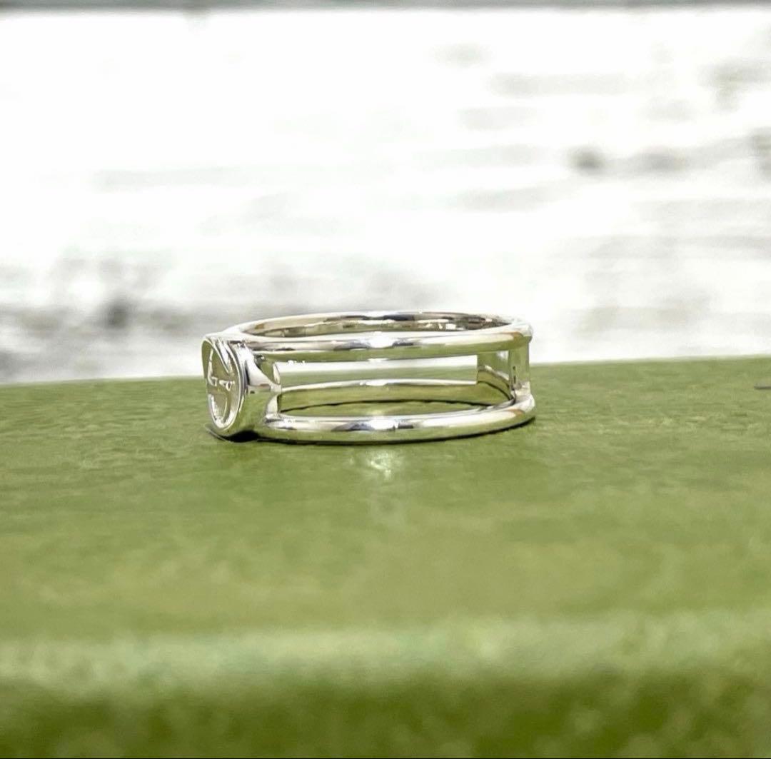 s*o様 【美品】GUCCI グッチ インターロッキングGリング スリム 12号