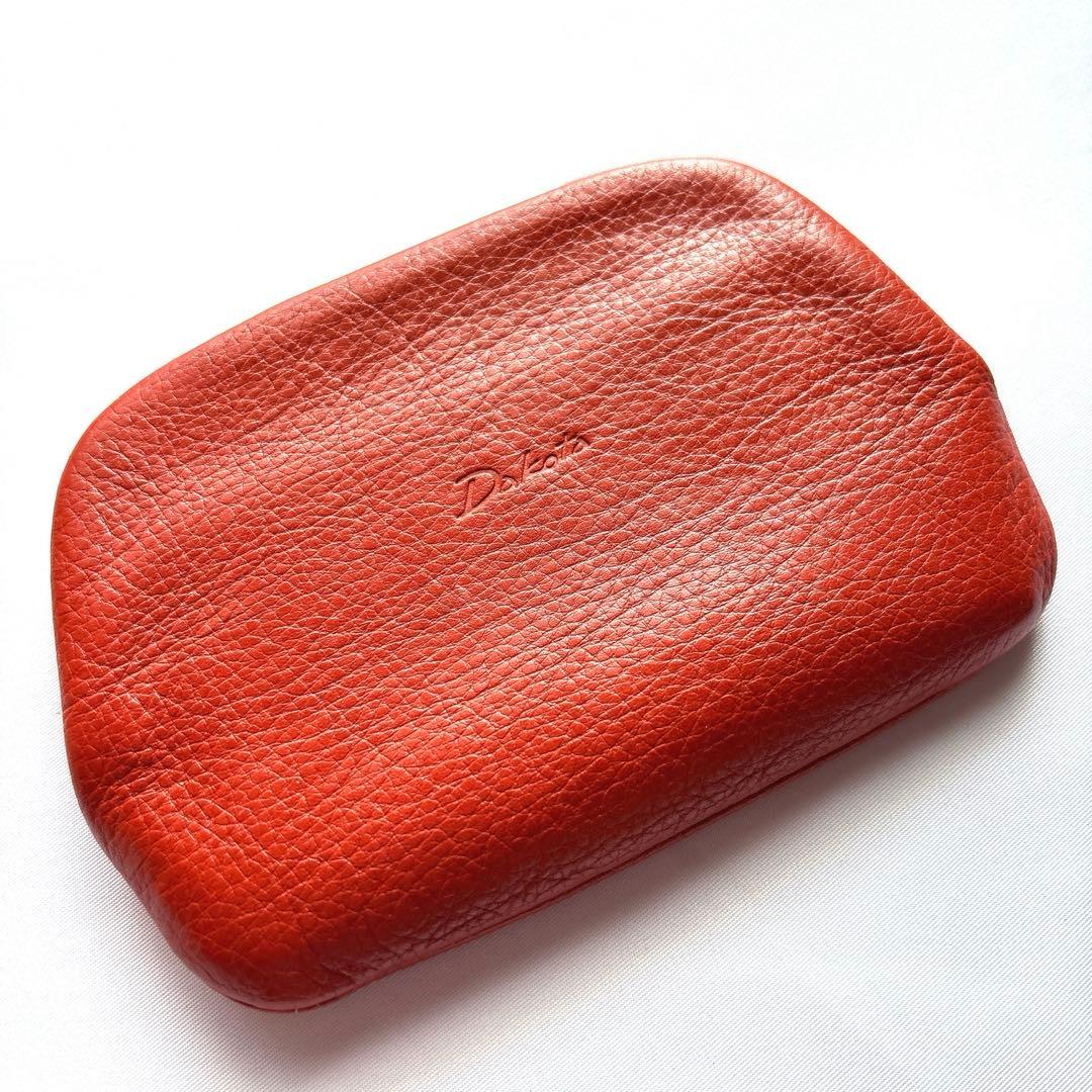 【新品同様】DAKOTA ダコタ グラツィア 天溝がま口 ケース オレンジ