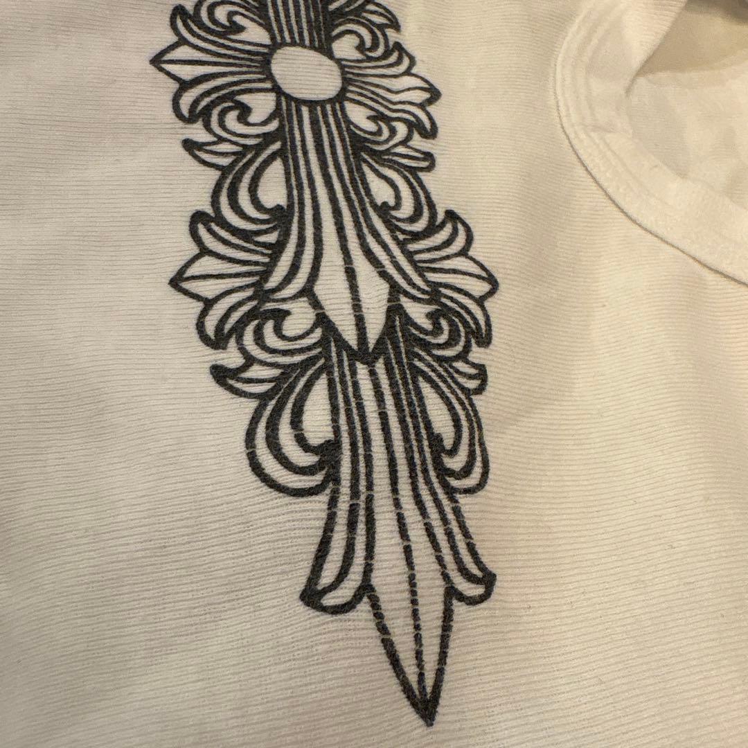 クロムハーツ白タンクトップ OLD フローラルプリント レディース