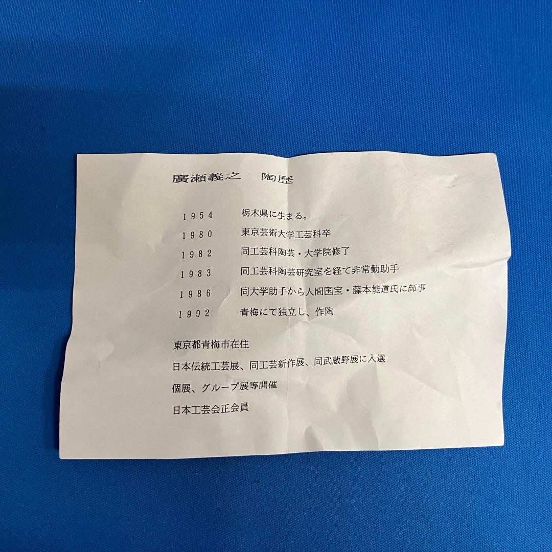 廣瀬義之作 色絵椿乃図 花瓶