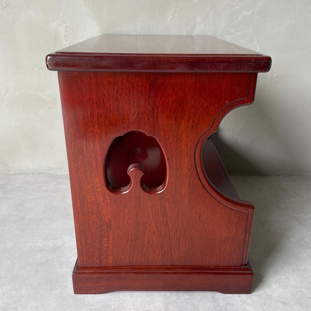 カリモク 唐木家具 和風 電話台 抽斗 引き出し付き サイドボード 小型