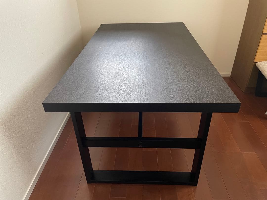 恩*様 4人掛け　ダイニングテーブル　ブラック（テーブルのみ）