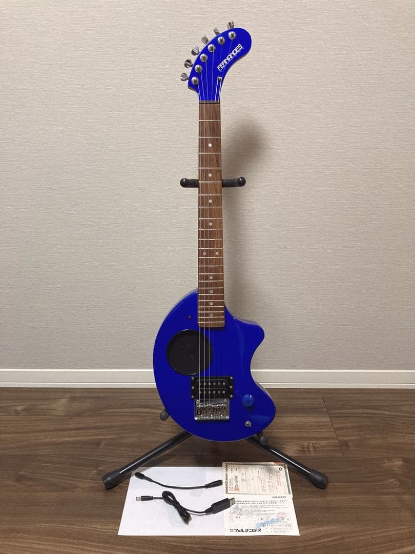 美品 FERNANDES ZO-3 青 ブルー USBアダプター付き 弦新品