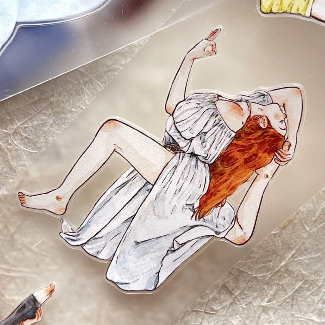 新品　DINGDING　25#Yoga　PET霧面型抜きマステ切り売り　1ループ