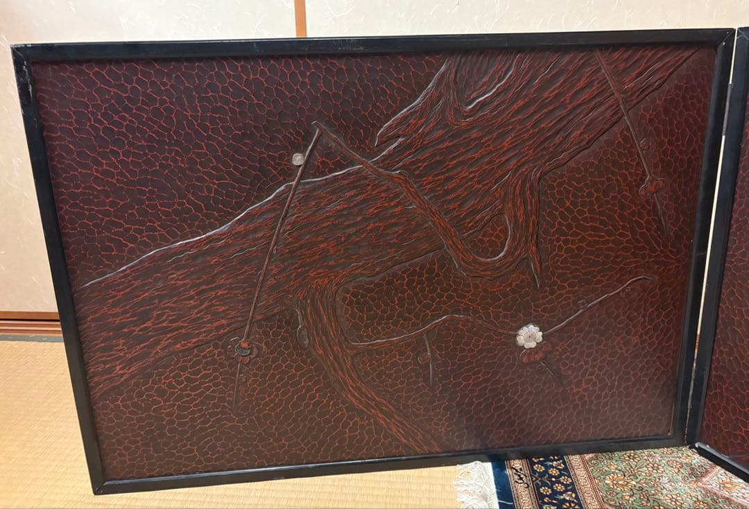 鎌倉彫 風呂先屏風