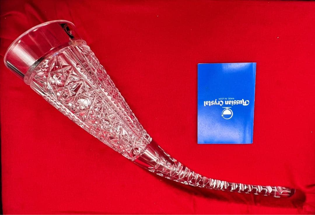 希少品 Russian Crystal Hand Cut ワイングラス酒器 f49688-00.jpg