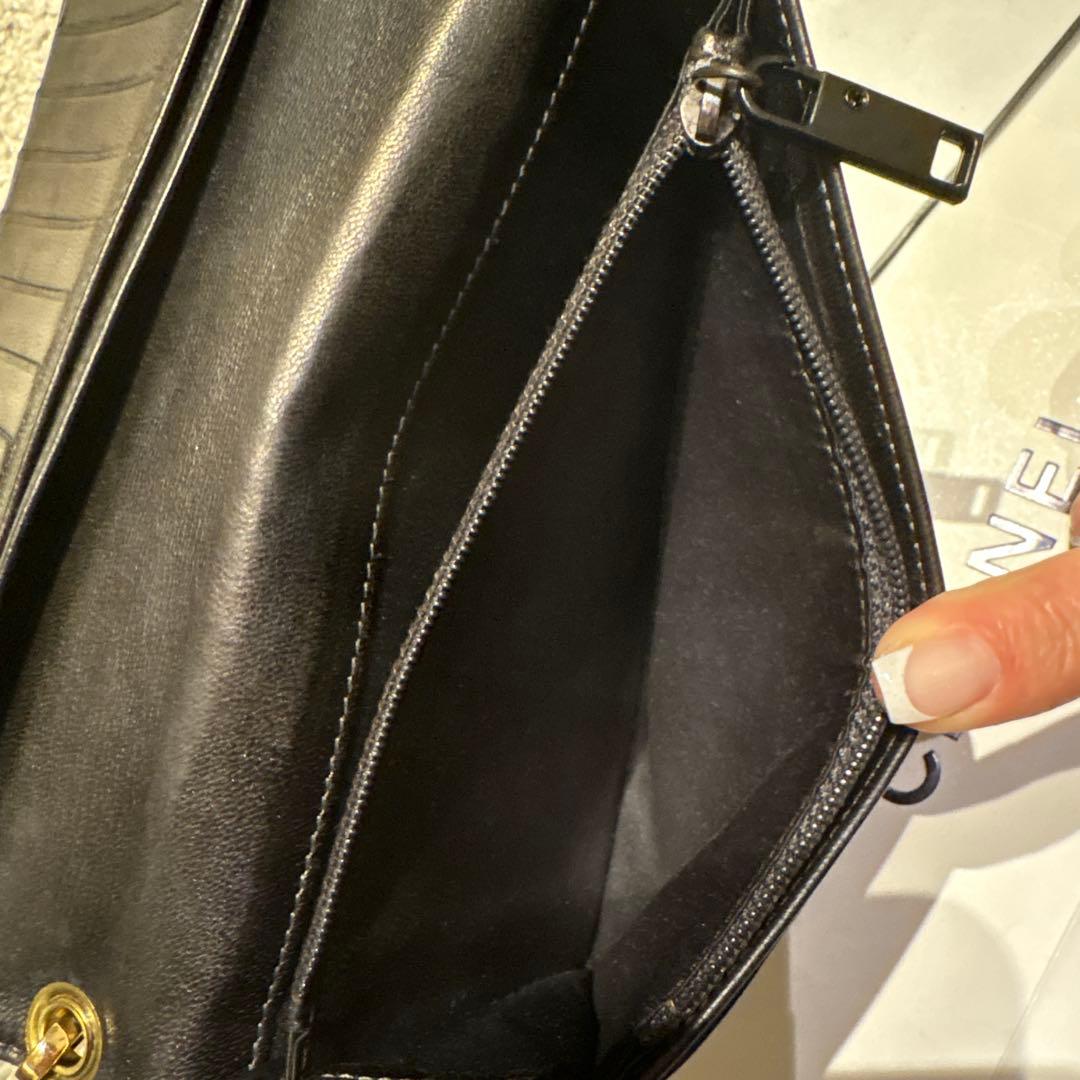 CHANEL シャネル　カメリア　長財布　チェーンウォレット　ショルダーバッグ
