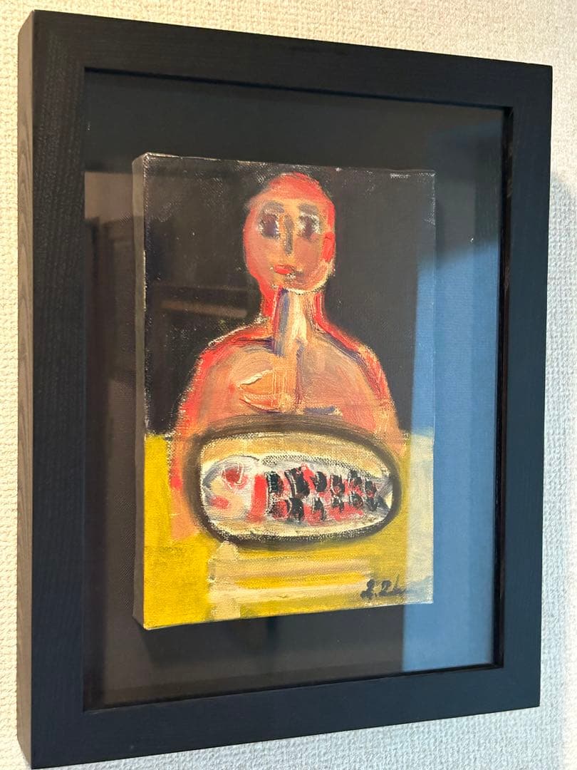 田中拓馬　イギリス国立博物館収蔵作家 　油彩画 額装