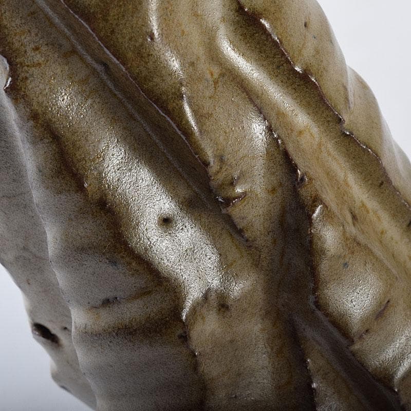 薩摩焼 古薩摩 大へら持ち手付 細長花生 花瓶 時代箱 M R8727