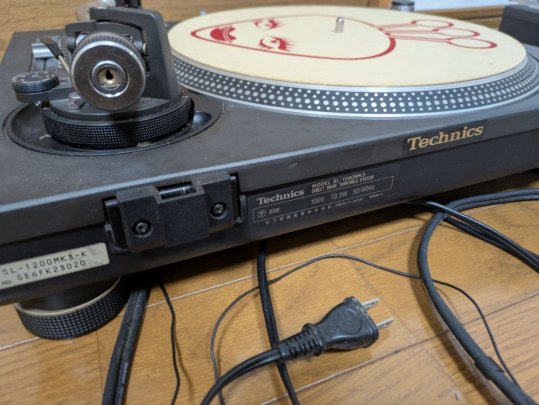 カバー、針付き】Technics SL-1200 MK3 ターンテーブル - メルカリ