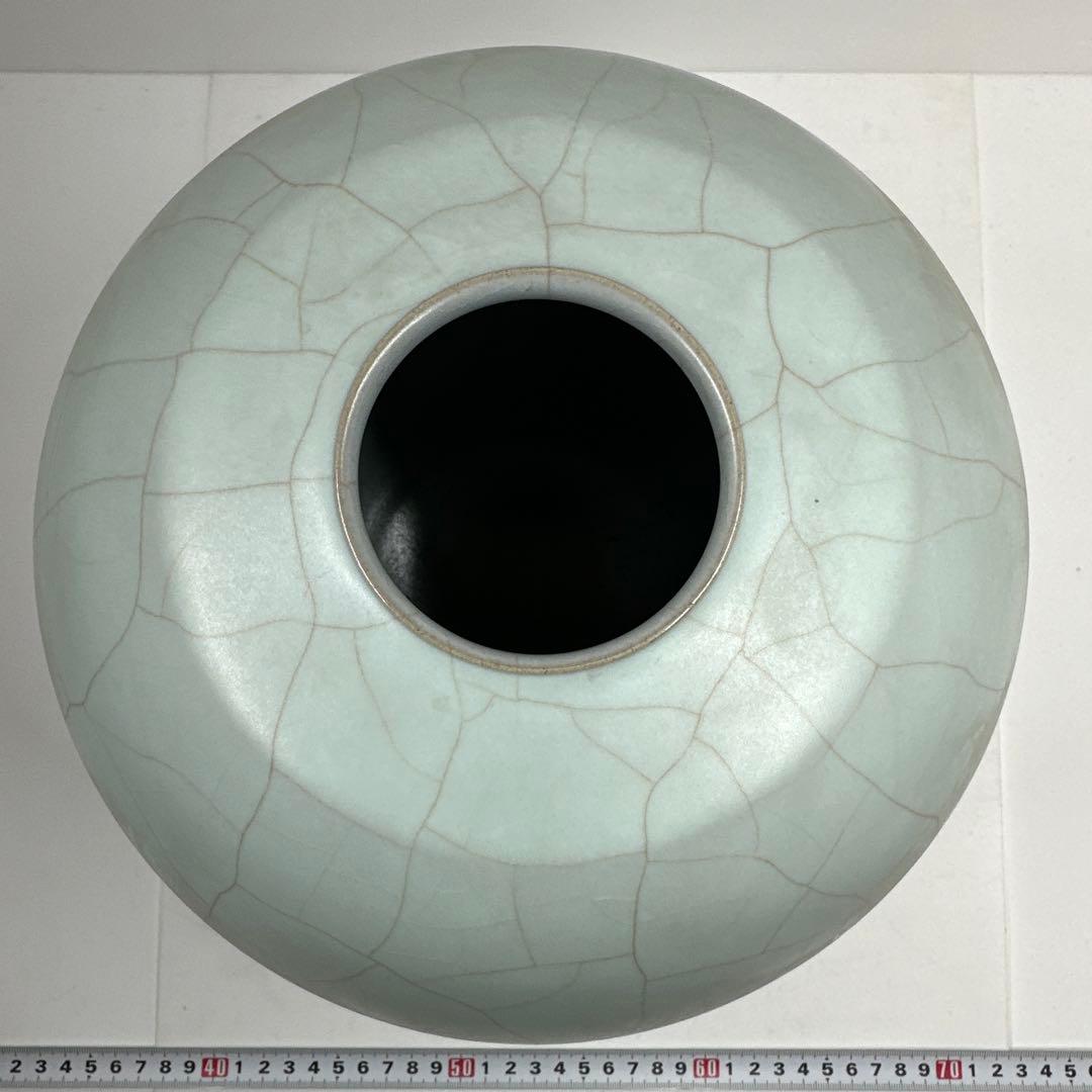 専用 鈴木三成 青磁 大壺 共箱 高さ27㎝ タトヒサ 東な7-0412☆2Fの