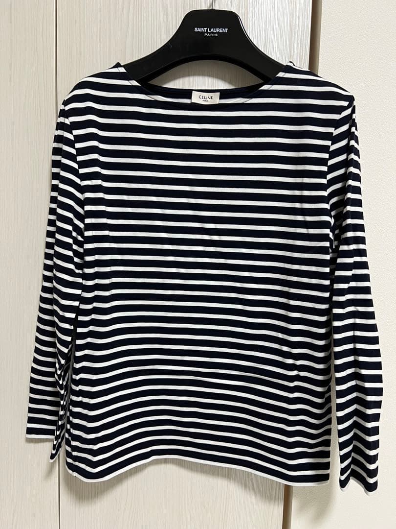 CELINE ボーダーカットソー 中古・古着通販】CELINE (セリーヌ) 20SS トリオンフ ボーダーTシャツ