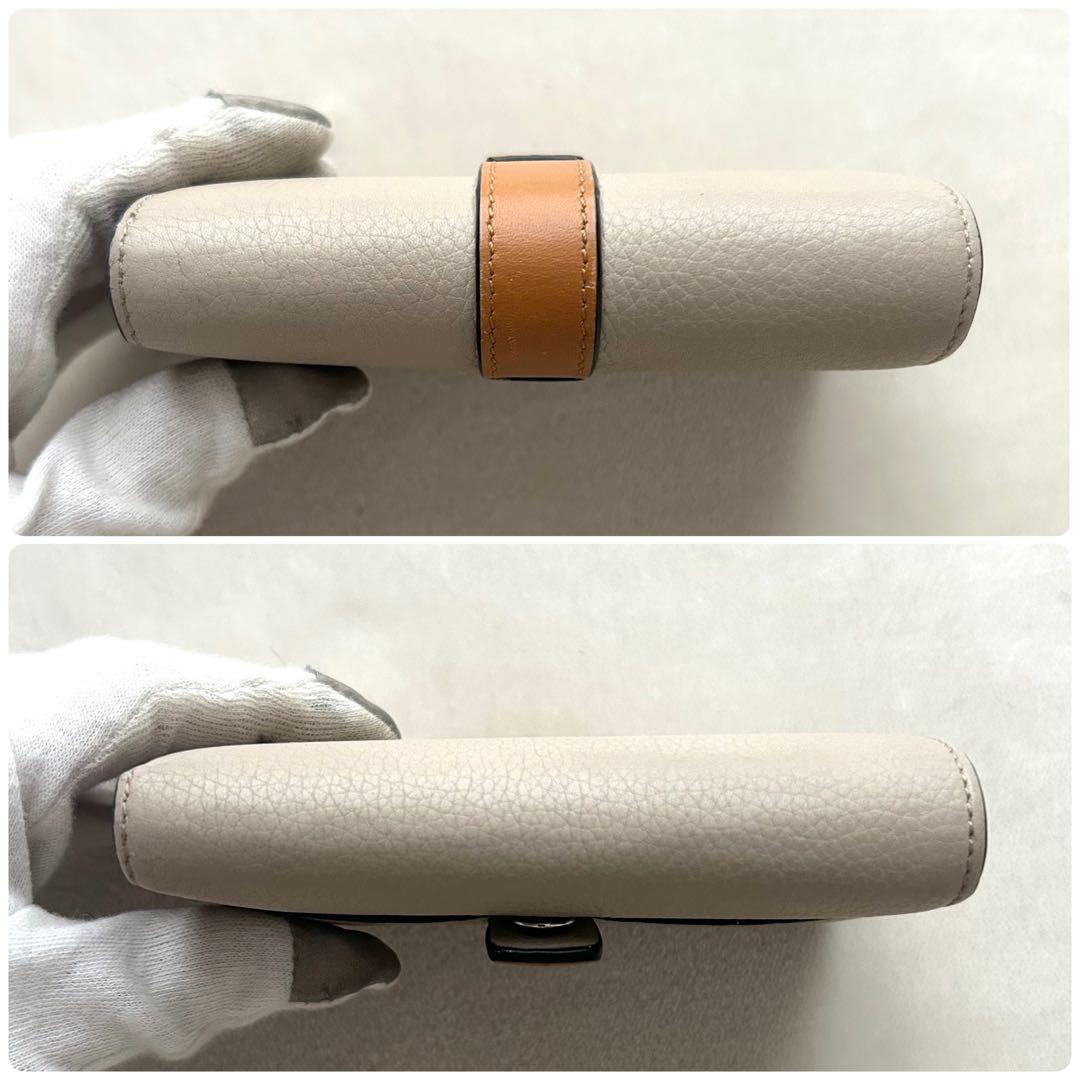 LOEWE ロエベ 三つ折り財布 コンパクトウォレット アナグラム レザー